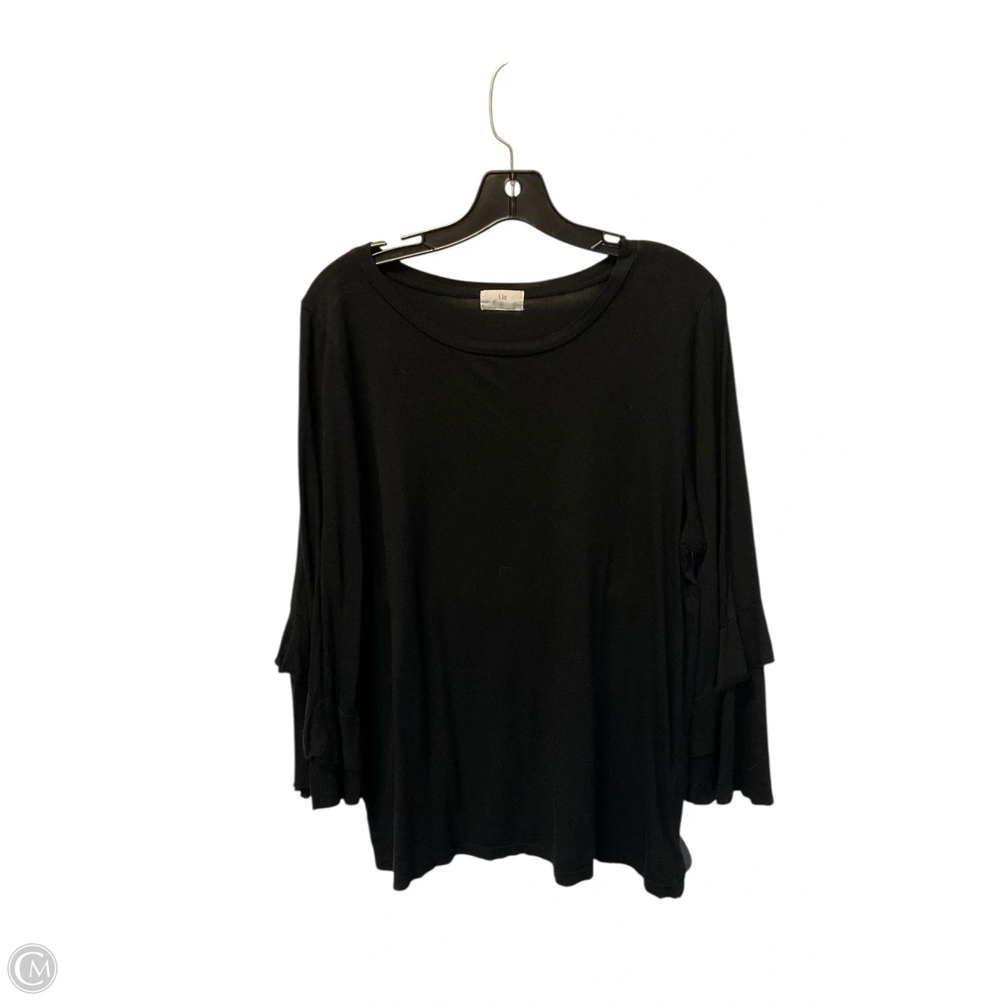 Top Long Sleeve By T.la In Black, Size: L