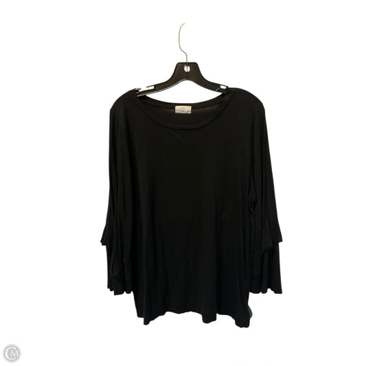 Top Long Sleeve By T.la In Black, Size: L