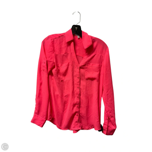 Top Long Sleeve By Express In Pink, Size: Xs