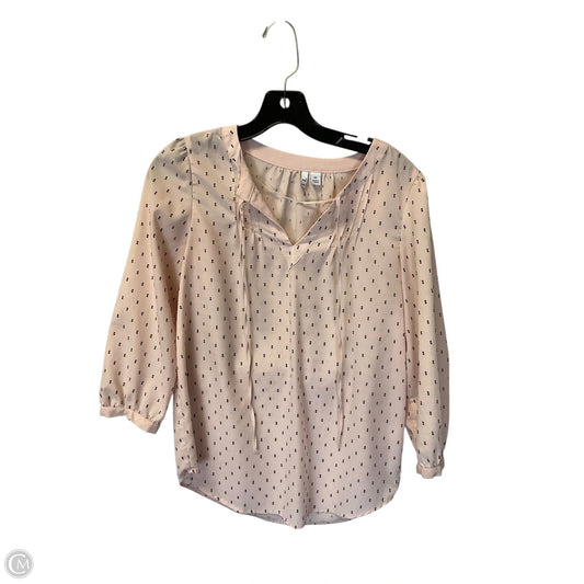 Top Long Sleeve By Elle In Pink, Size: Xs