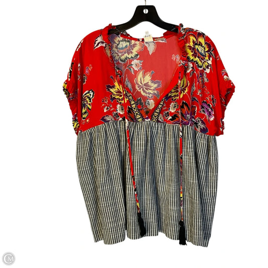 Top Short Sleeve By Ivy Jane In Red, Size: M