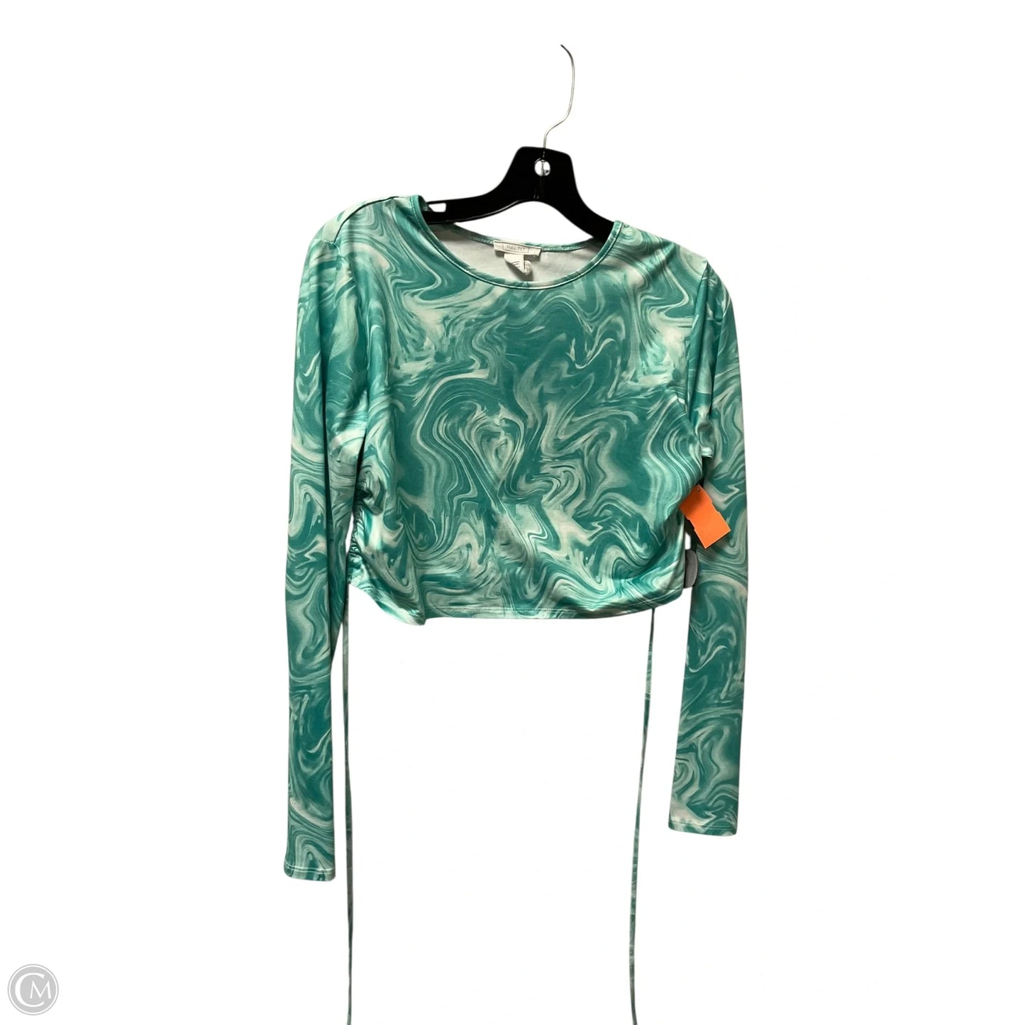 Top Long Sleeve By Full Tilt In Green, Size: L