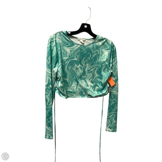 Top Long Sleeve By Full Tilt In Green, Size: L