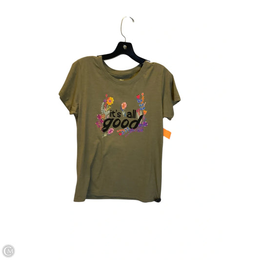 Top Short Sleeve Basic By Natural Life In Green, Size: S