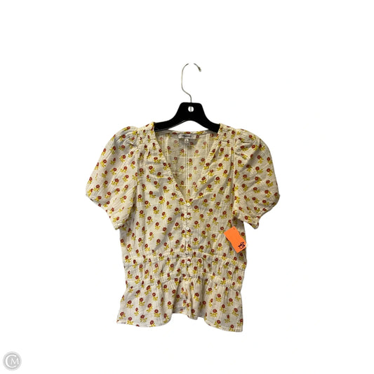 Top Short Sleeve By Madewell In Cream, Size: Xs