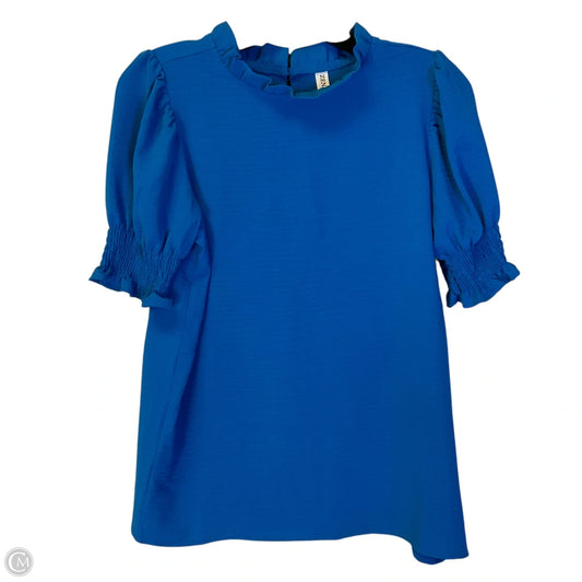 Top Short Sleeve By Zenana Outfitters In Blue, Size: S