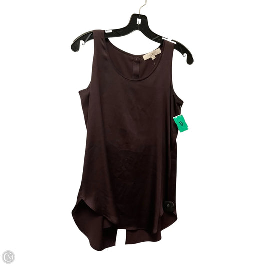 Top Sleeveless Basic By Loft In Purple, Size: Xs