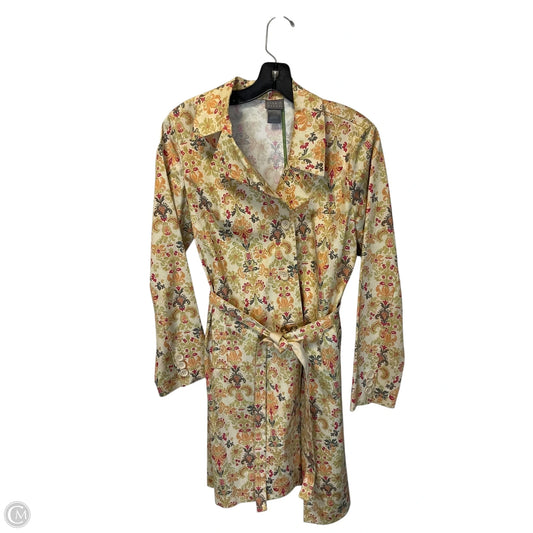 Coat Trench Coat By Sigrid Olsen In Yellow, Size: 4