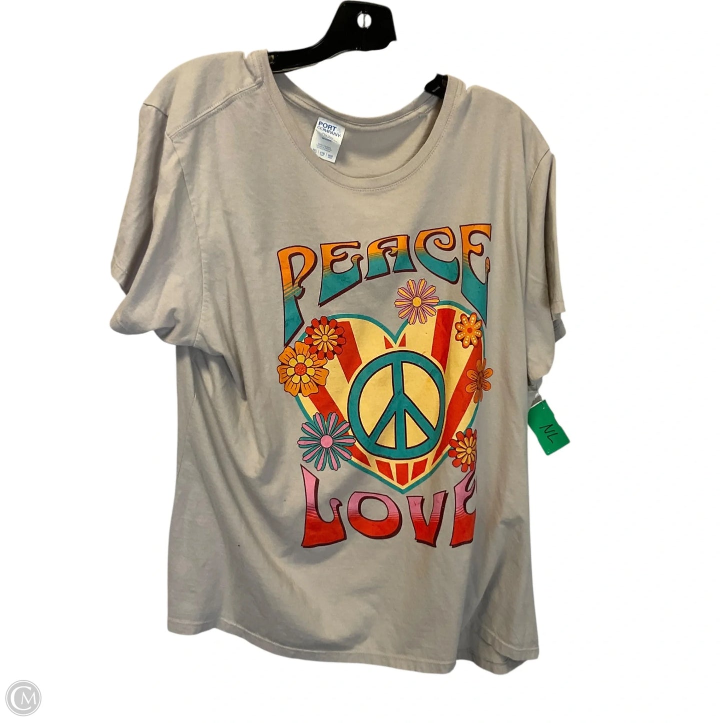 Top Short Sleeve Basic By Clothes Mentor In Tan, Size: 3x