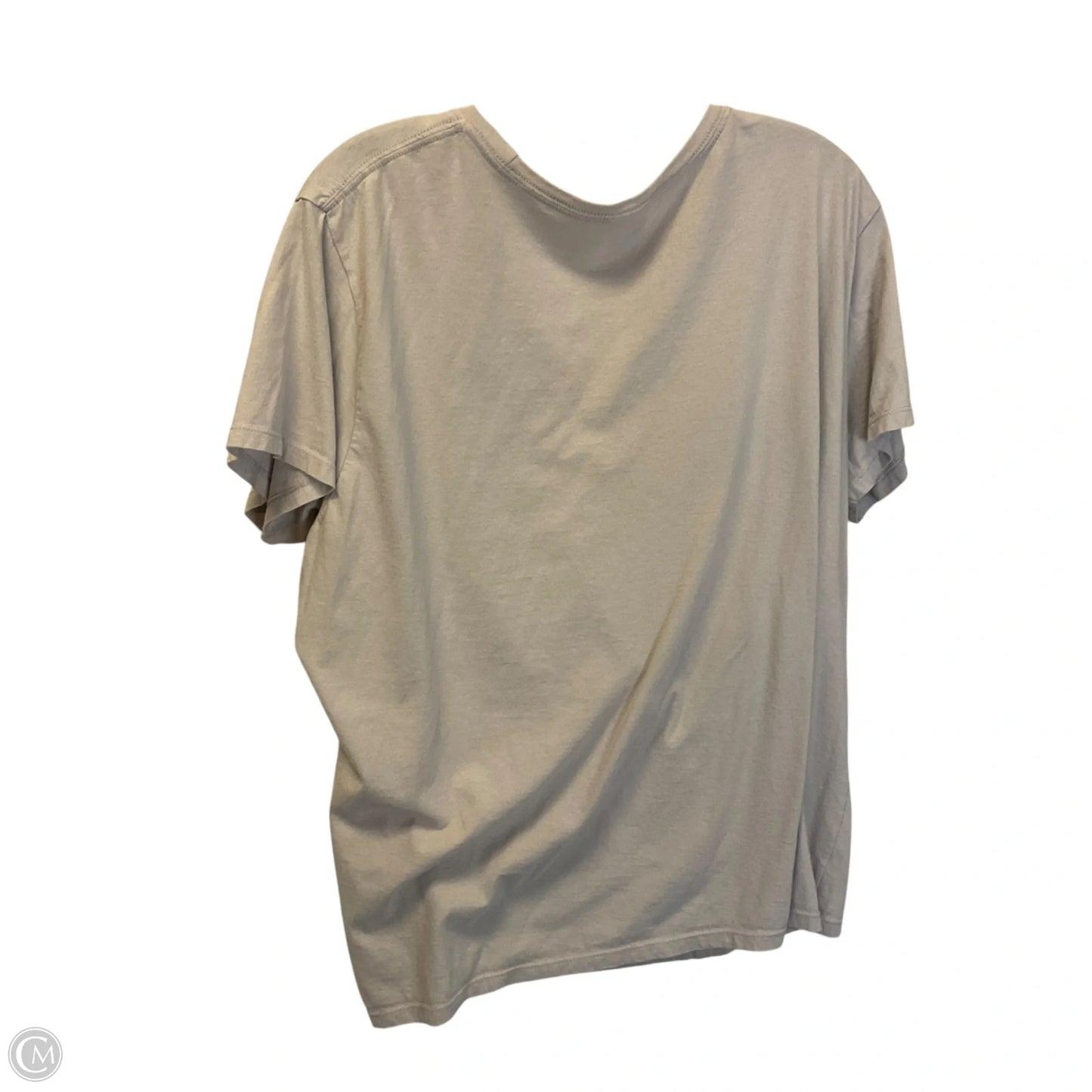 Top Short Sleeve Basic By Clothes Mentor In Tan, Size: 3x