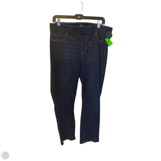 Jeans Cropped By Liverpool In Blue Denim, Size: 16