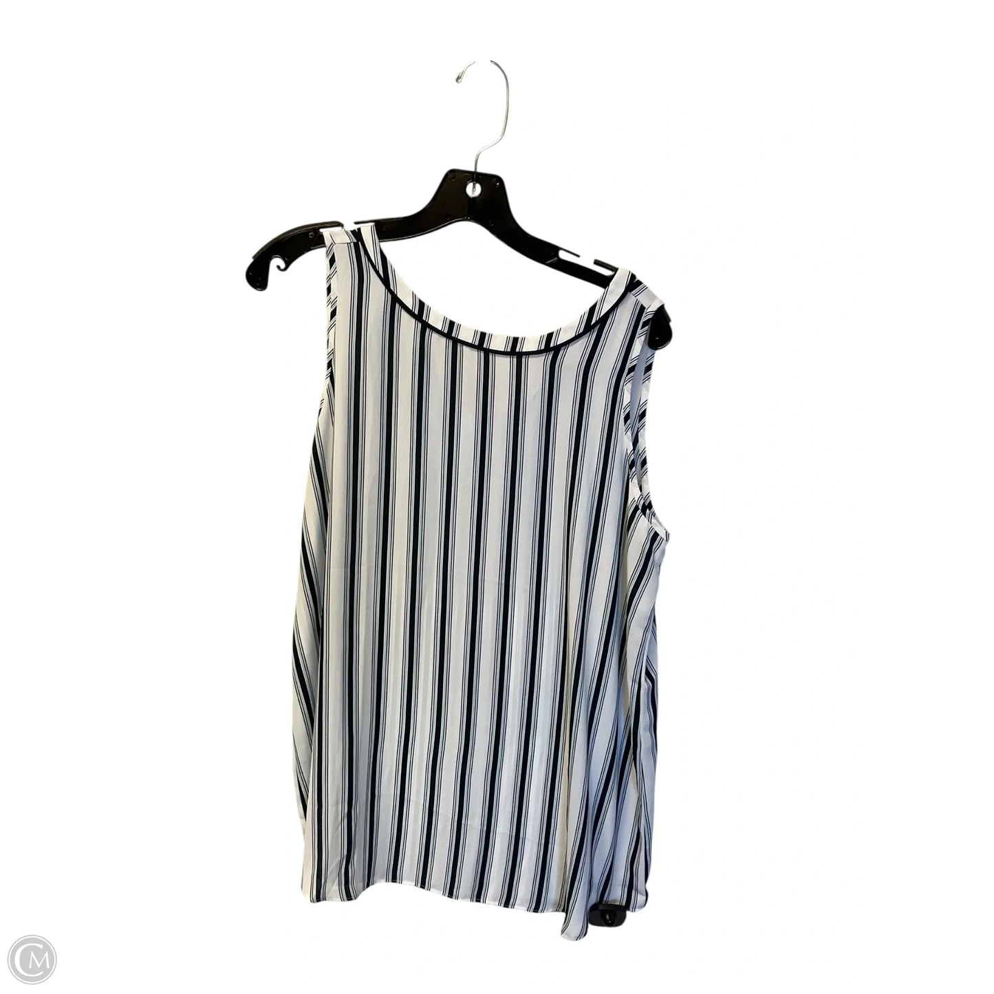 Top Sleeveless By Loft In Striped Pattern, Size: M