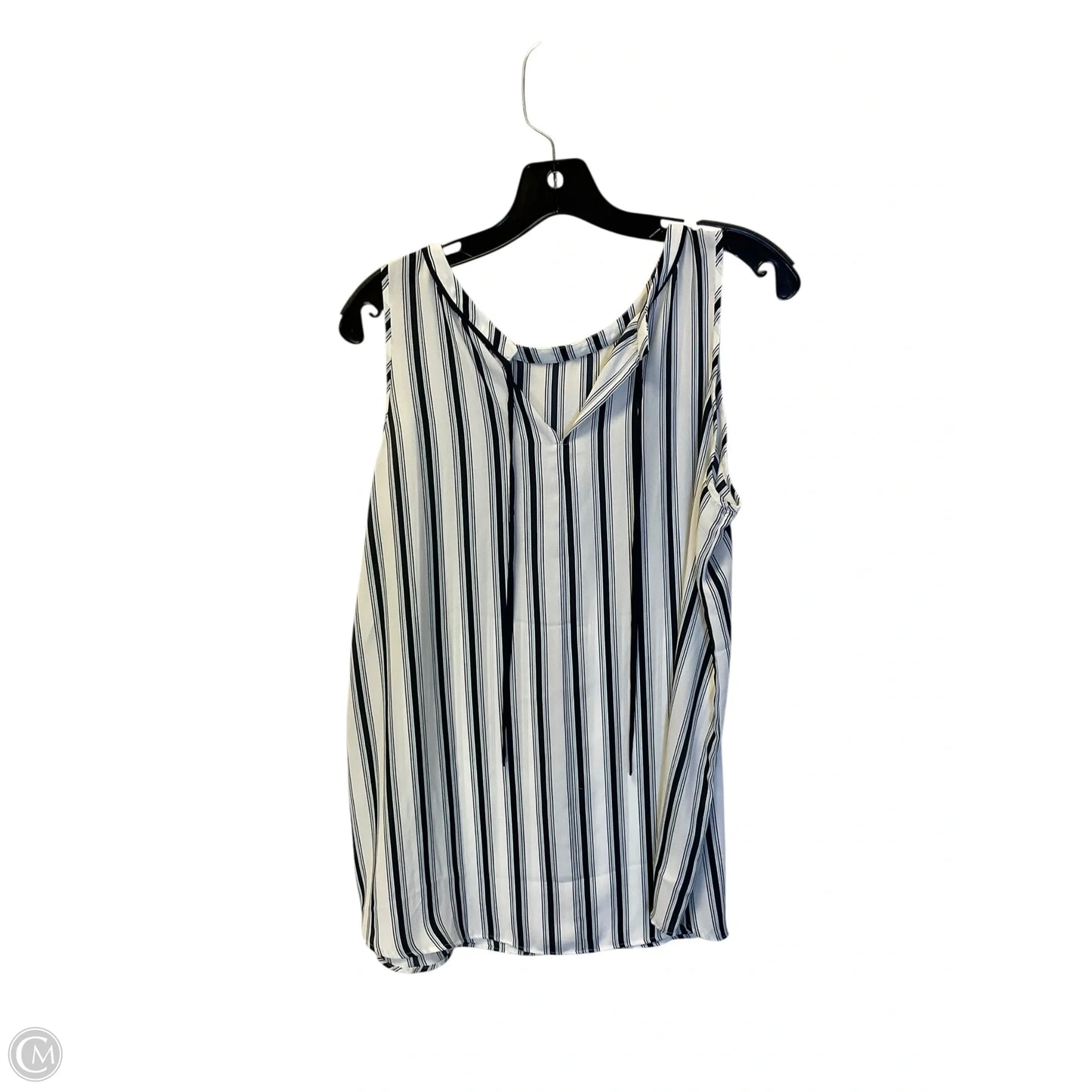 Top Sleeveless By Loft In Striped Pattern, Size: M