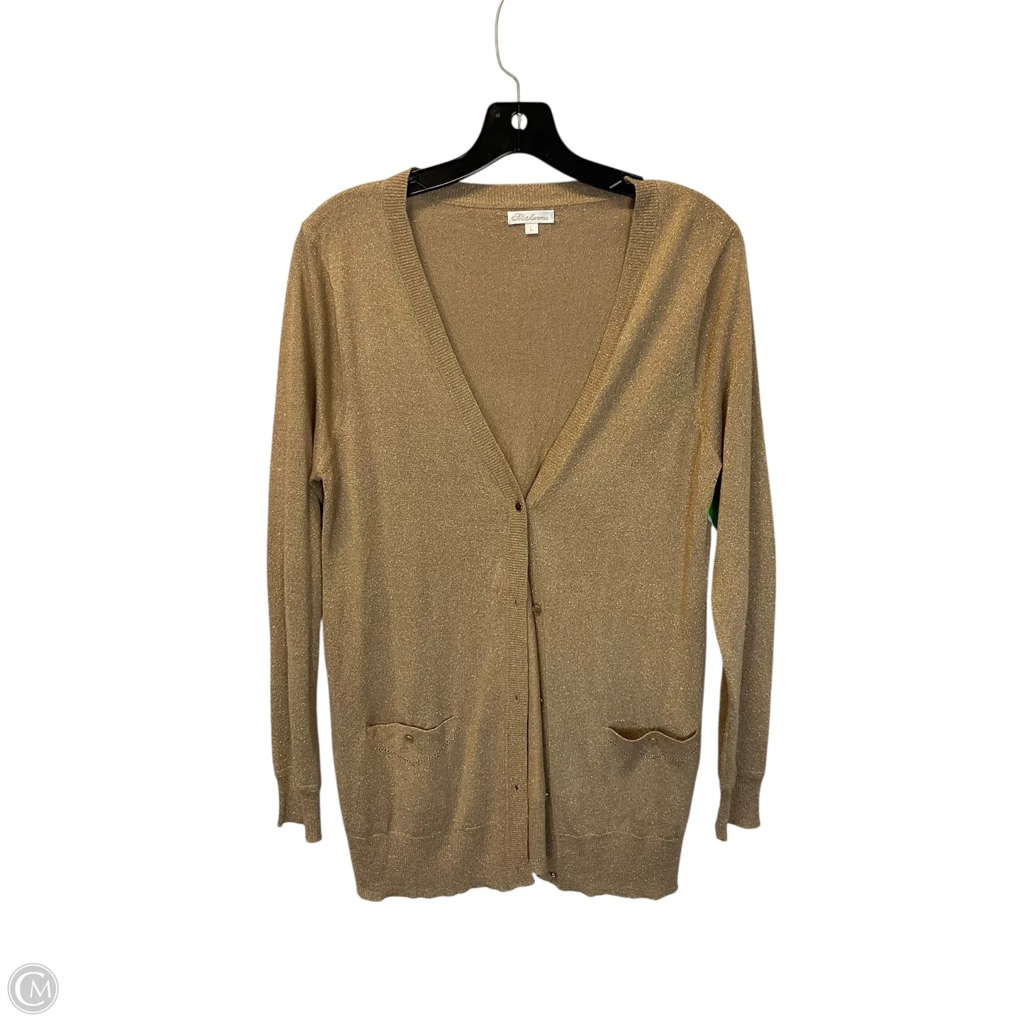 Cardigan By Shosanna In Gold, Size: L