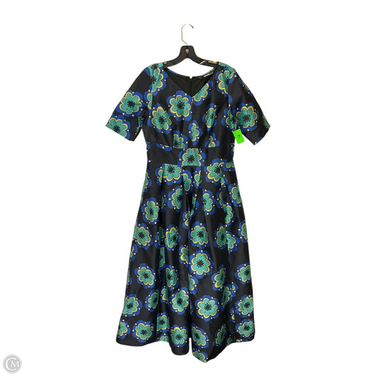 Dress Casual Maxi By Eshakti In Black & Blue, Size: 0