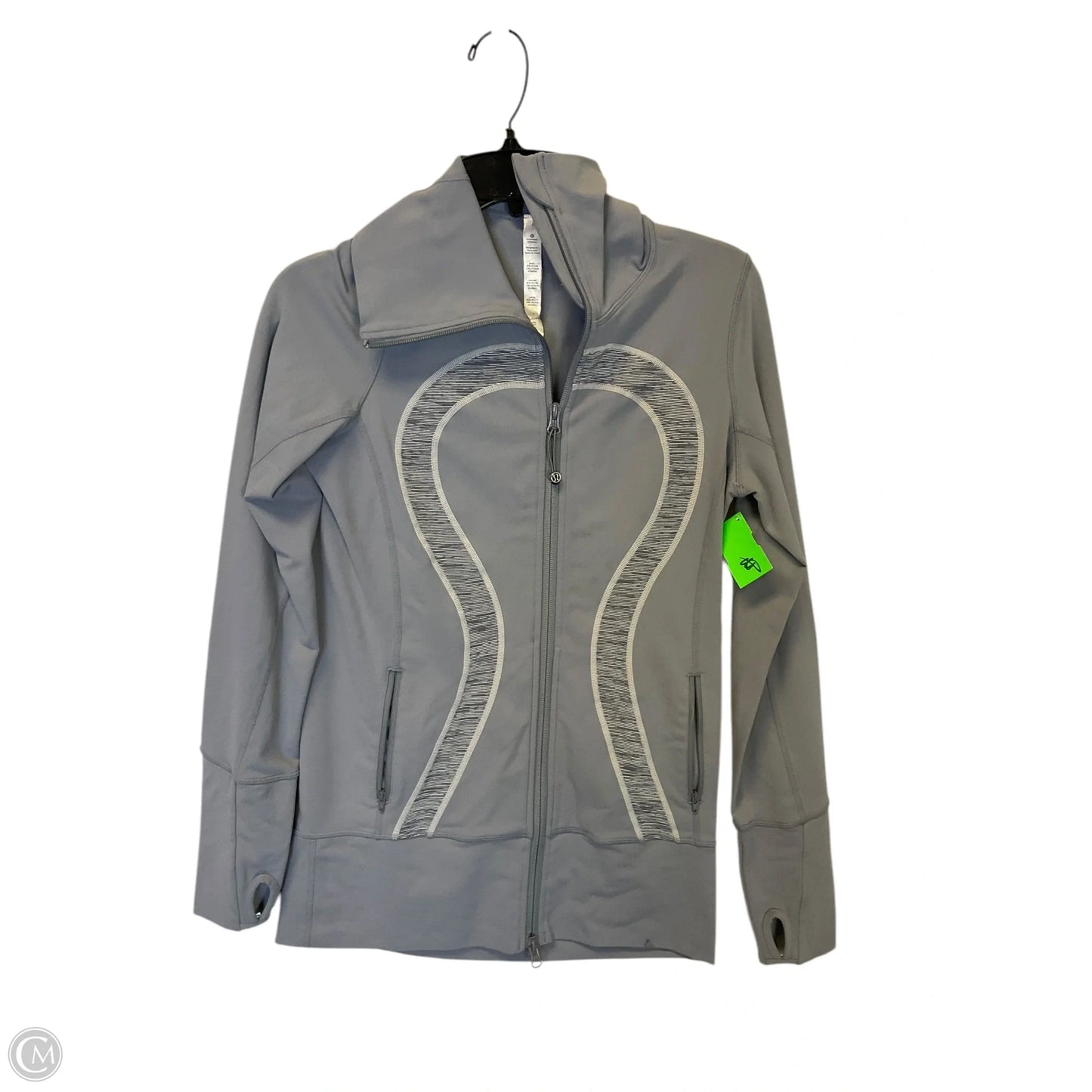 Athletic Jacket By Lululemon In Grey, Size: 6