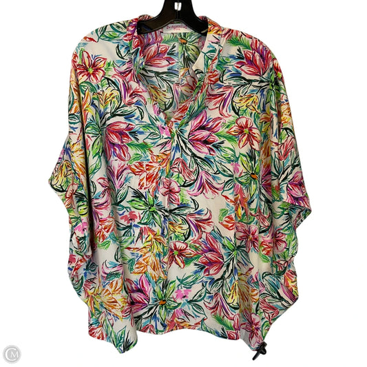 Top Short Sleeve By Almost Pink In Multi-colored, Size: L