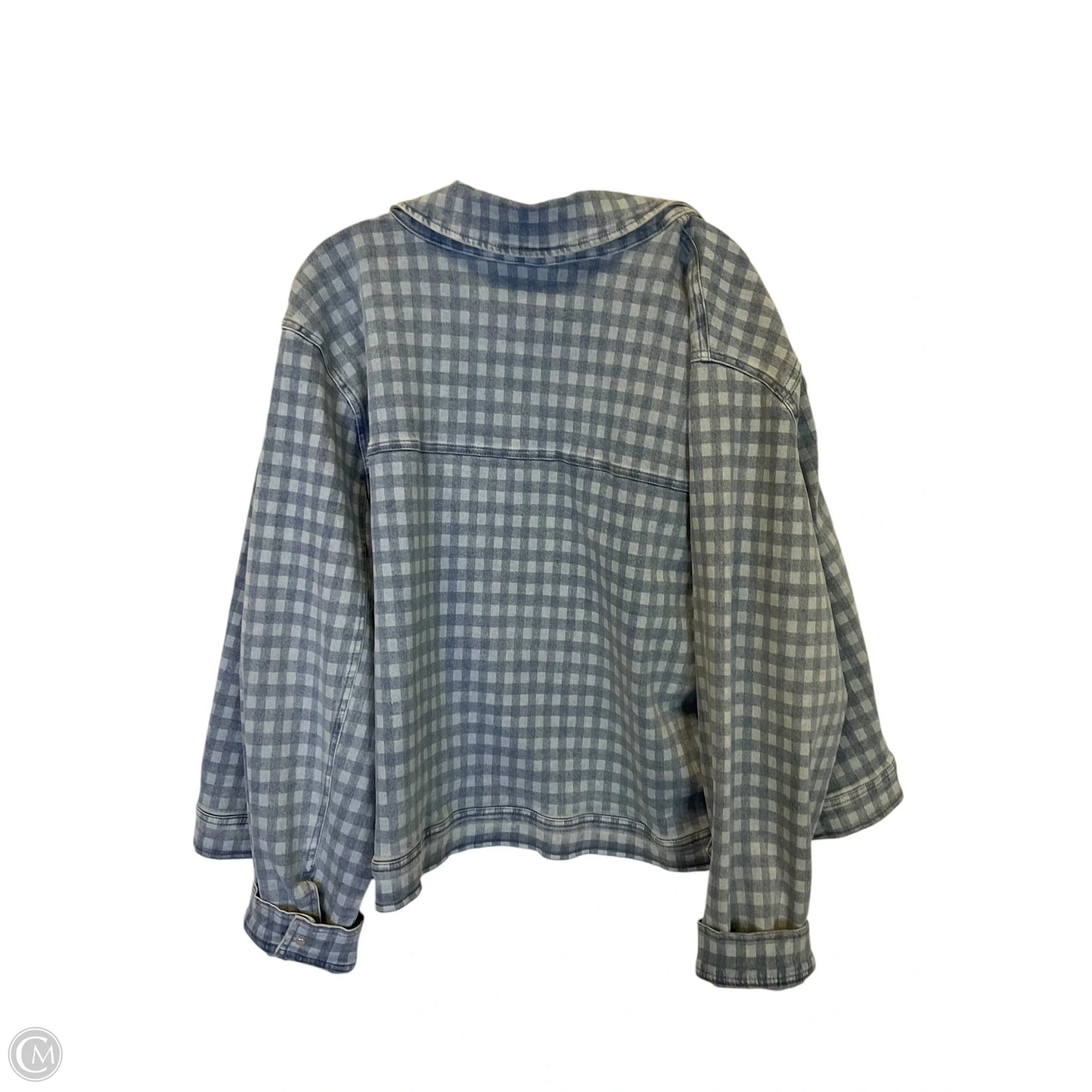 Jacket Denim By Cato In Blue Denim, Size: 2x