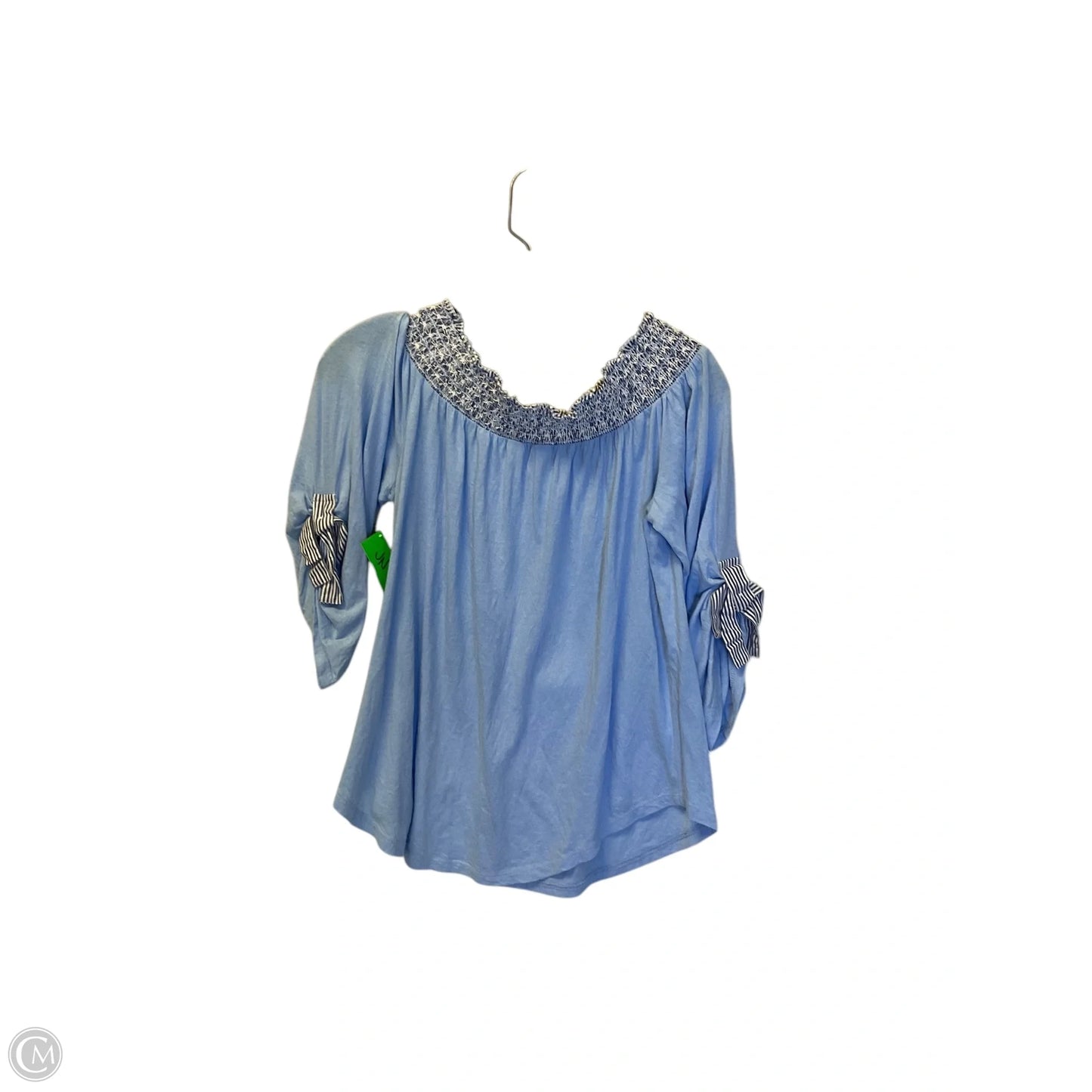 Top 3/4 Sleeve By Crown And Ivy In Blue, Size: Xs