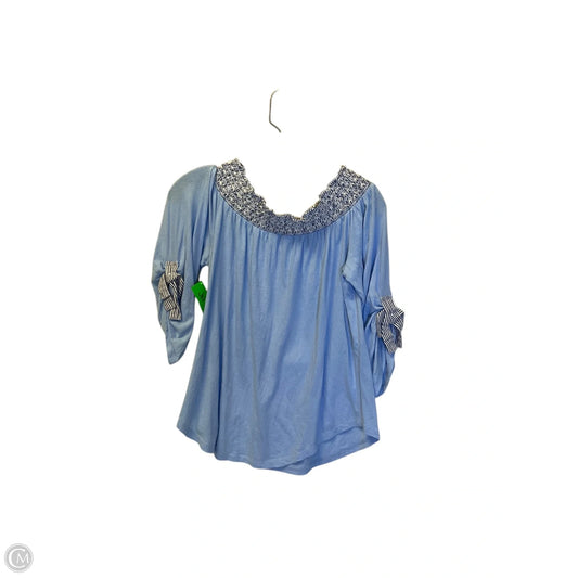 Top 3/4 Sleeve By Crown And Ivy In Blue, Size: Xs