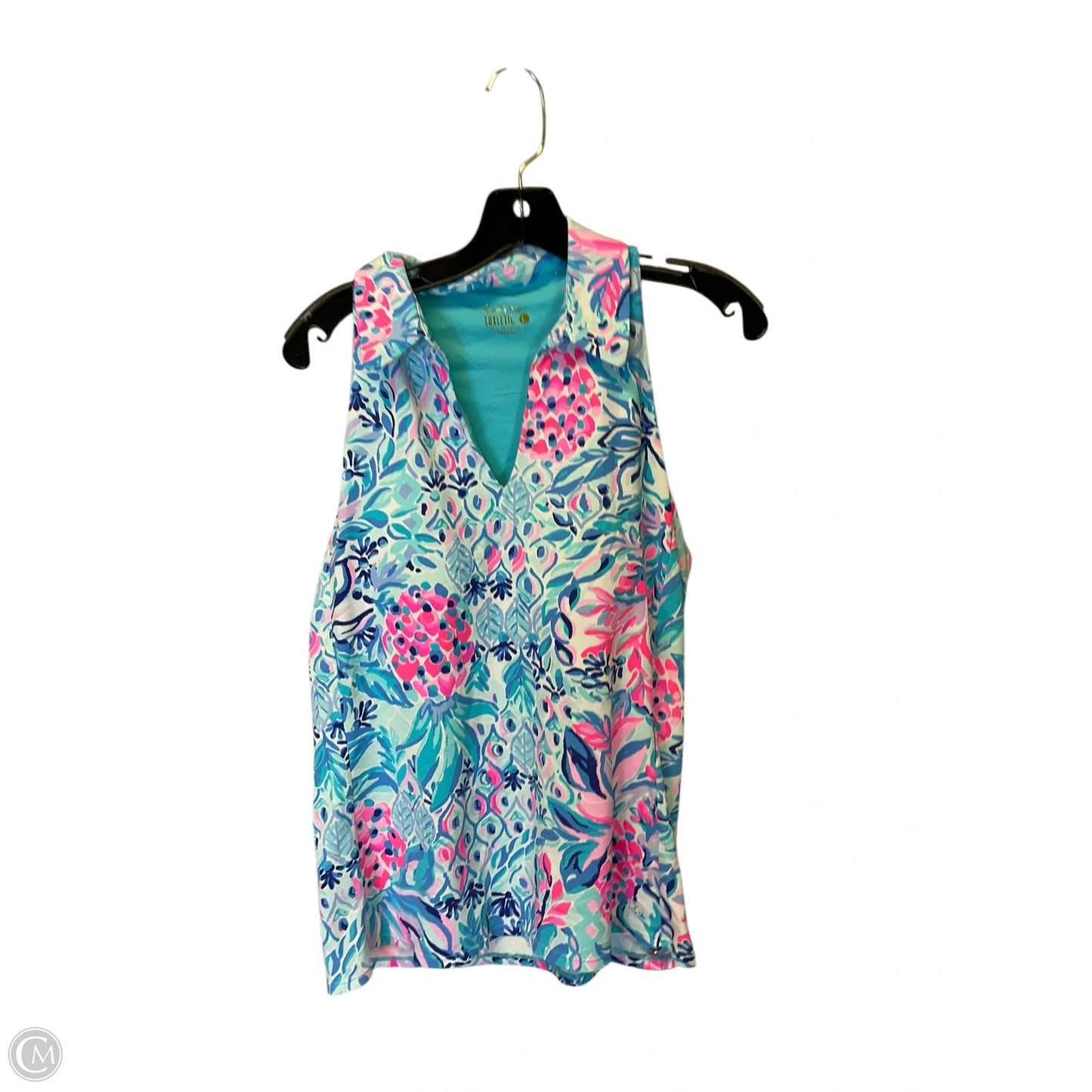 Top Sleeveless Designer By Lilly Pulitzer In Blue, Size: L
