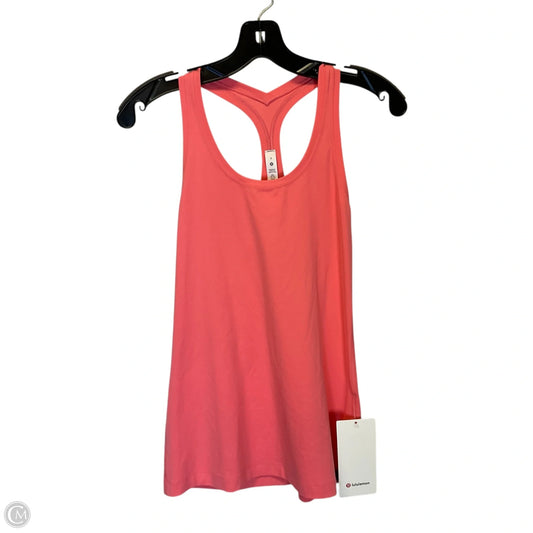 Athletic Tank Top By Lululemon In Orange, Size: 6