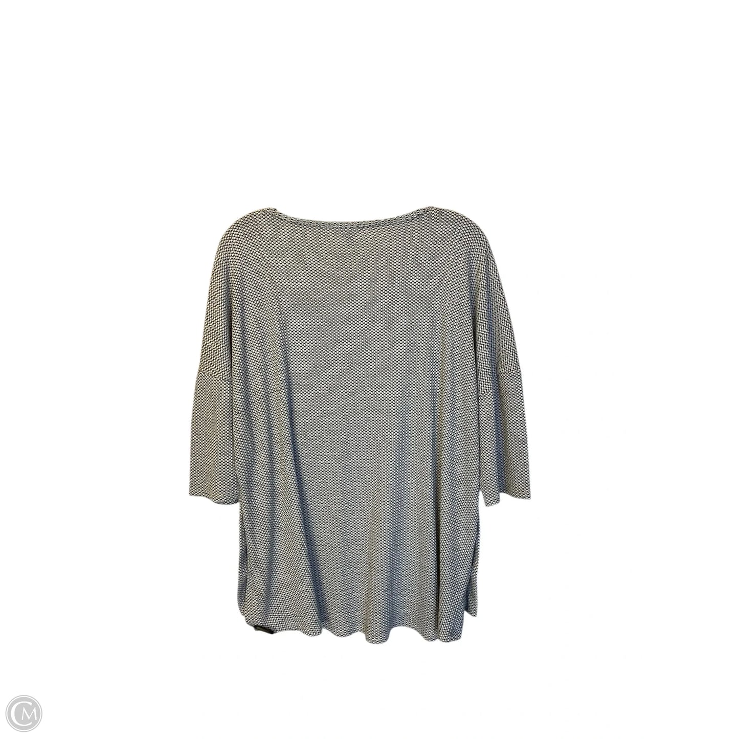 Top Short Sleeve By Auw In Grey, Size: 1x