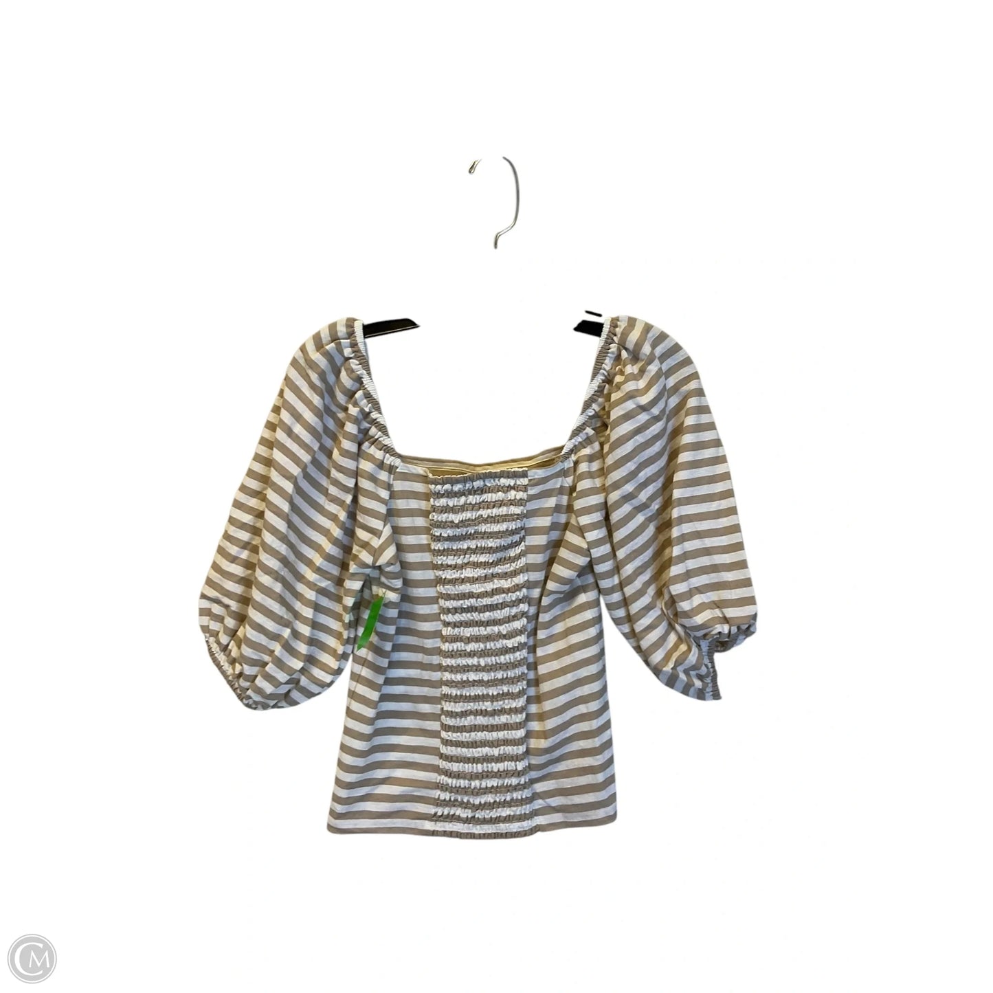 Top Short Sleeve By Ann Taylor In Tan, Size: Xs