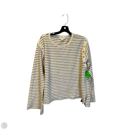 Top Long Sleeve By Maeve In Striped Pattern, Size: M