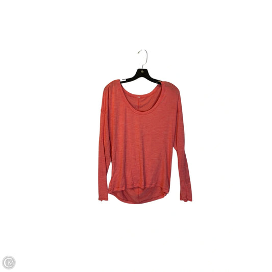 Athletic Top Long Sleeve Crewneck By Lululemon In Orange