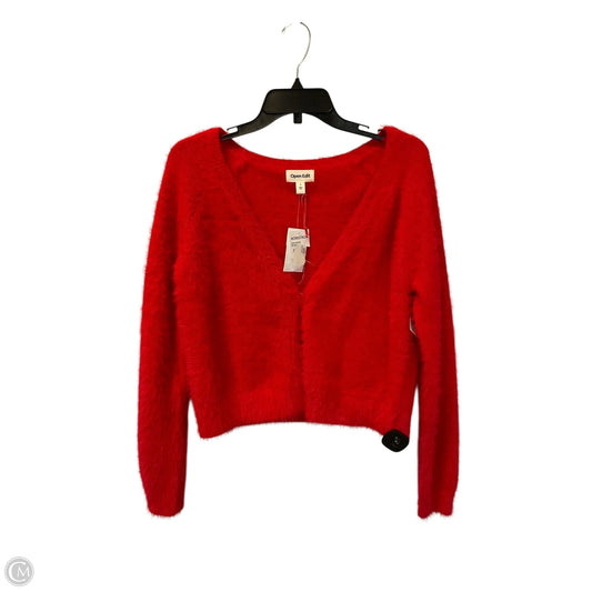 Cardigan By Open Edit In Red, Size: L