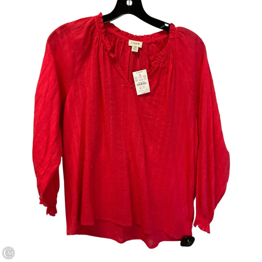 Top Long Sleeve By J. Crew In Pink, Size: Xs