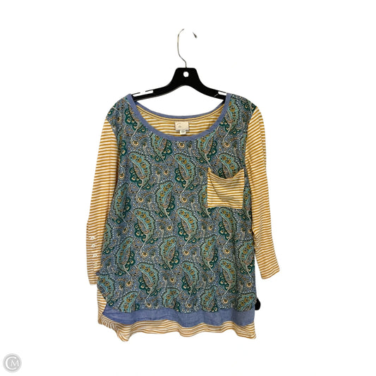 Top 3/4 Sleeve By Anthropologie In Multi-colored, Size: Xl