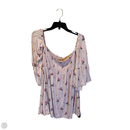 Top Long Sleeve By Free People In Floral Print, Size: L