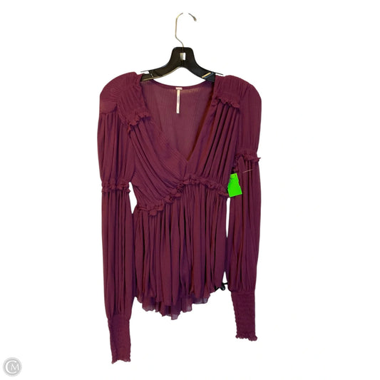 Top Long Sleeve By Free People In Red, Size: S