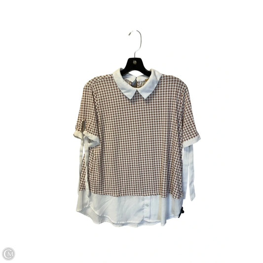 Top Short Sleeve By Misia In Beige, Size: M