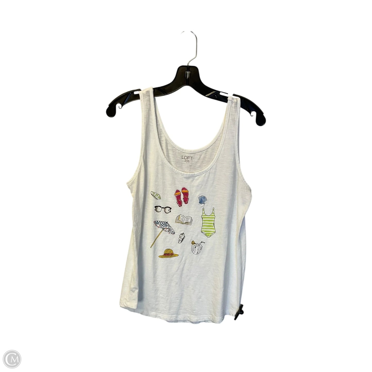 Top Sleeveless Basic By Loft In White, Size: S