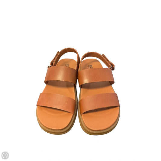 Sandals Flip Flops By Earth In Brown, Size: 7.5