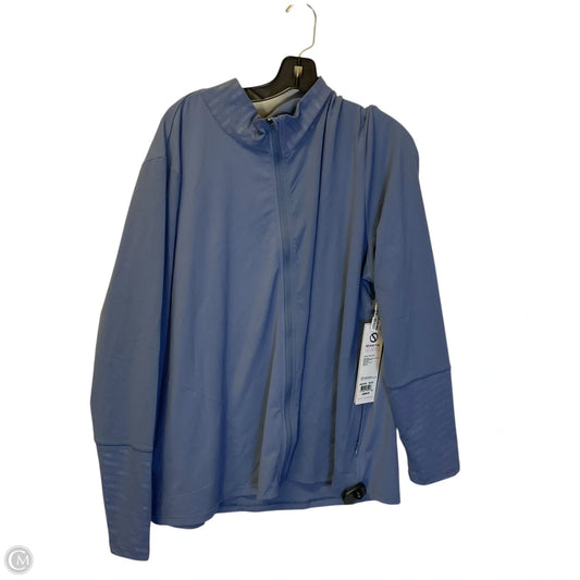 Athletic Jacket By Clothes Mentor In Blue, Size: 2x
