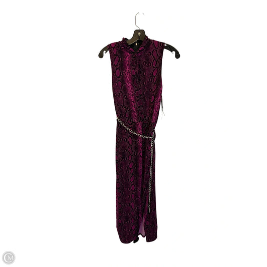 Dress Designer By Michael Kors In Black & Purple, Size: Xs