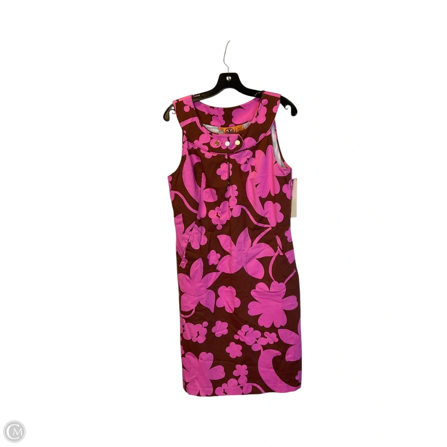 Dress Designer By Tory Burch In Brown & Pink, Size: 10