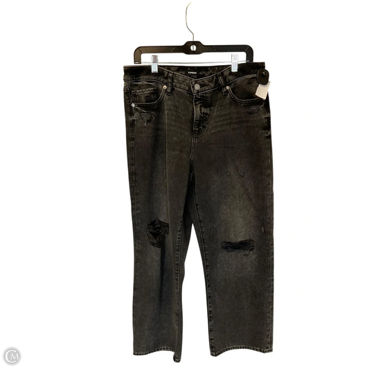 Jeans Boot Cut By Express In Black Denim, Size: 8