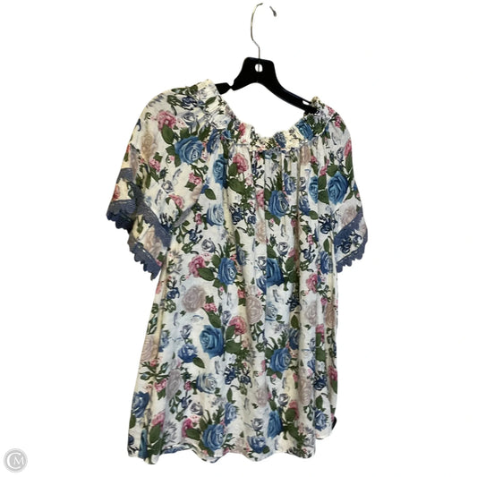 Top Short Sleeve By Easel In Floral Print, Size: S