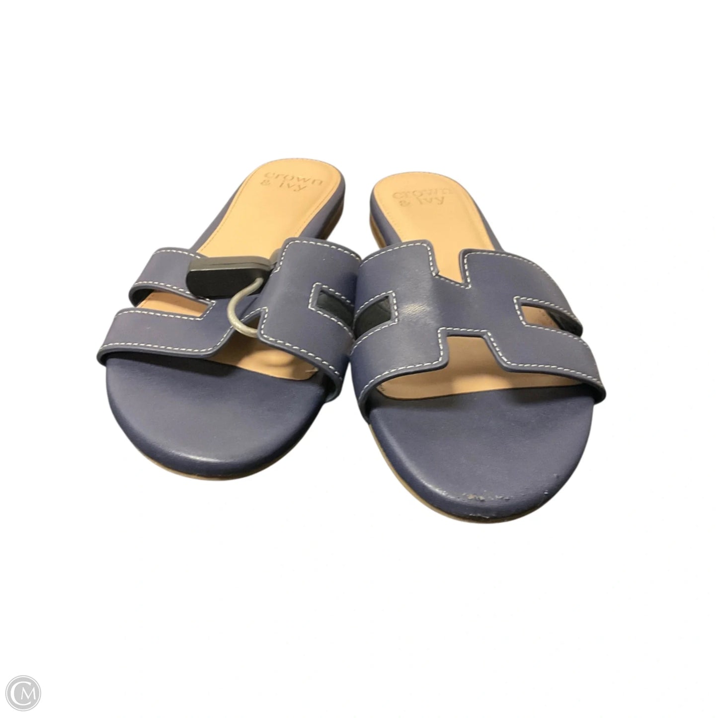 Sandals Flats By Crown And Ivy In Blue, Size: 7.5