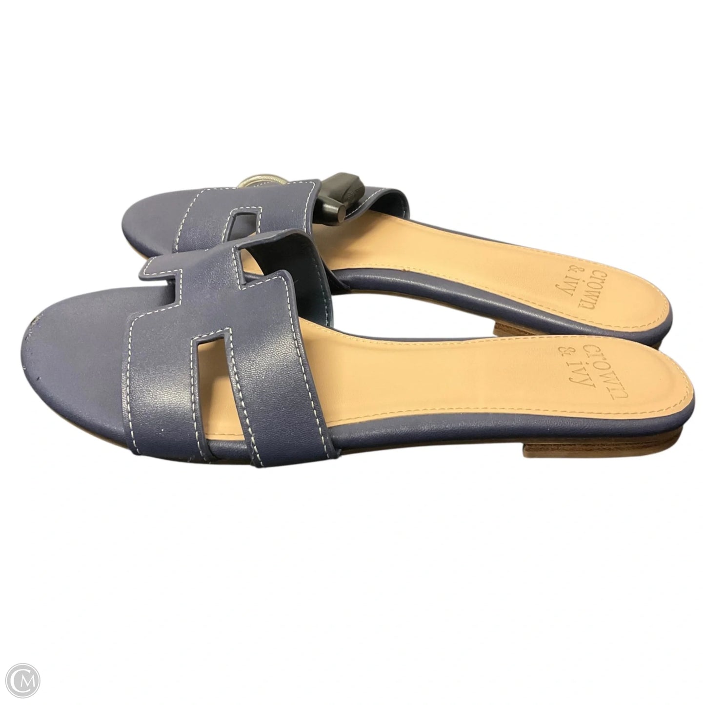 Sandals Flats By Crown And Ivy In Blue, Size: 7.5