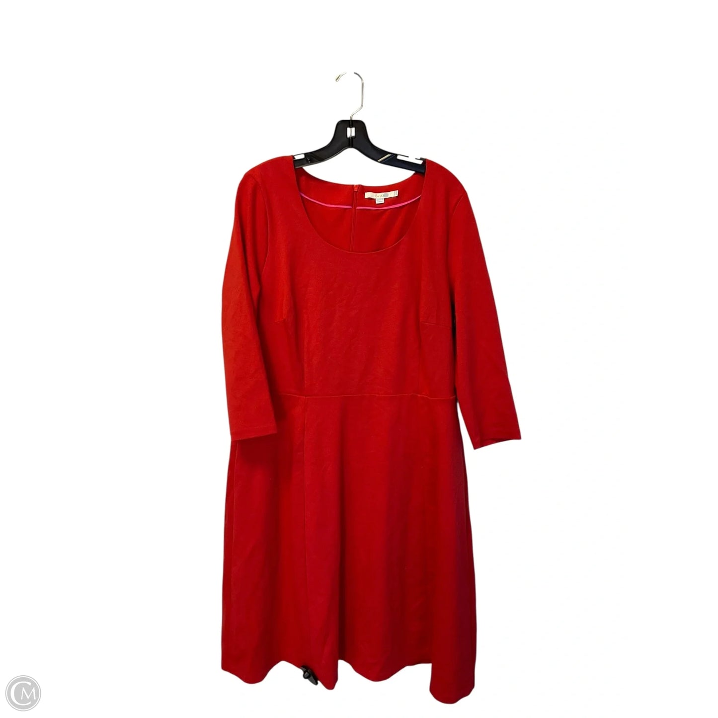 Dress Casual Midi By Boden In Red, Size: Xl