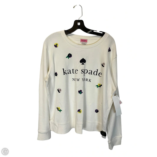 Sweater Designer By Kate Spade In Cream, Size: Xl