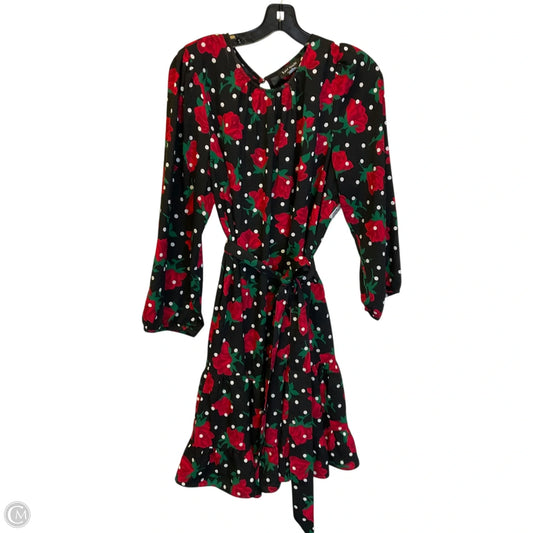 Dress Designer By Kate Spade In Black & Red, Size: Xl