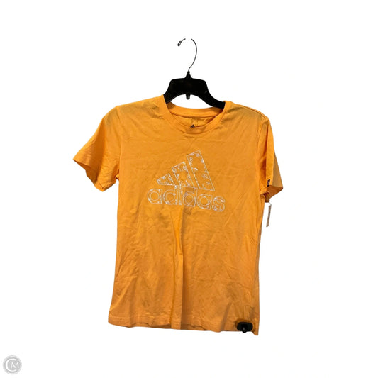Top Short Sleeve Basic By Adidas In Orange, Size: M