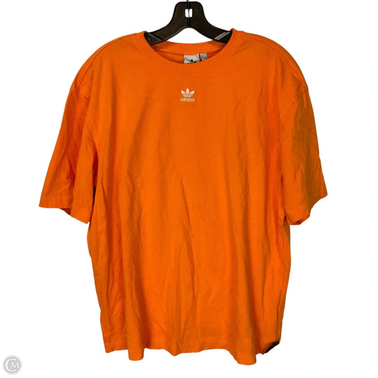 Top Short Sleeve Basic By Adidas In Orange, Size: S
